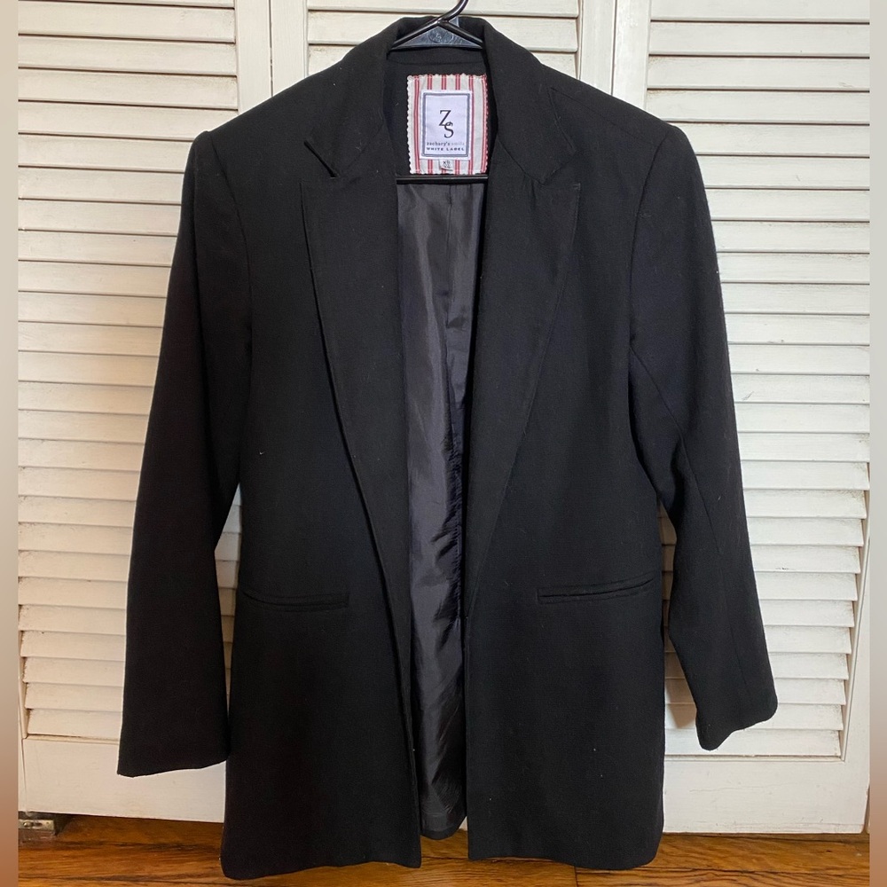 Black oversized blazer- Recycled Italian Wool Blend